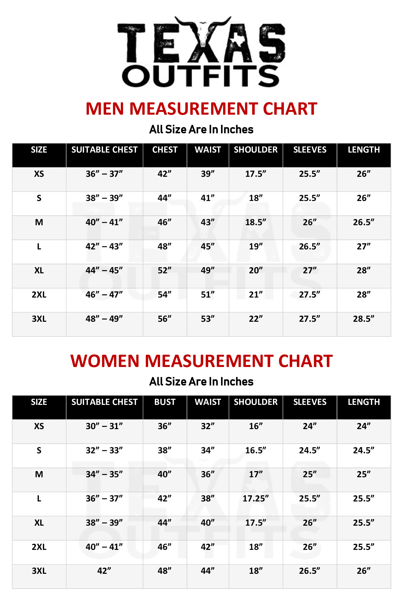 MEASUREMENT-CHARTS